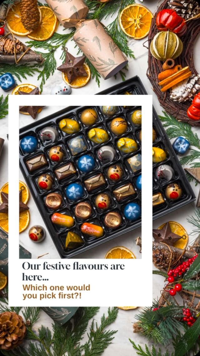 Our brand new festive flavours are here, and let’s be honest, choosing just one might be the hardest decision EVER. 🎄🍫 

Will it be…

🥛 Dulce de Leche

🫶🏽 Passion fruit 

🍈 Kalamansi lime and ginger

🍯 Cinnamon caramel

🍒 Cranberry and pistachio 

🥧 Mince pie

🔥 Spicy hot chocolate 

🌰 Salted hazelnut and maple 

🍫 Tanariva 

🥃 Brandy butter

🍊 Clementines 

🕰️ “After eight”

Comment below with your pick—because we all deserve to know what’s disappearing from the box first. 👇

#ChocoloursChristmas #FestiveFlavours